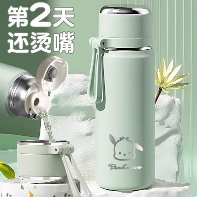 简约保温杯女生316不锈钢学生上学专用可爱泡茶水杯活动礼品杯子图3