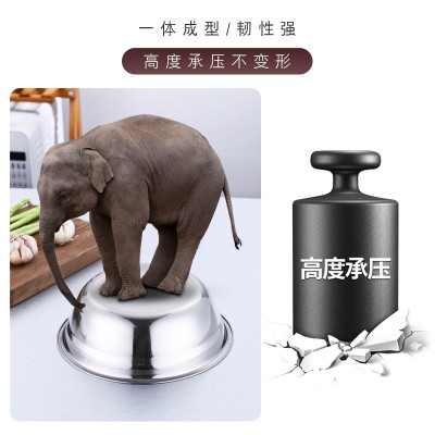 不锈钢304汤盆 加厚汤碗圆型小号铁盆家商用食堂工地饭店餐具汤碗图2