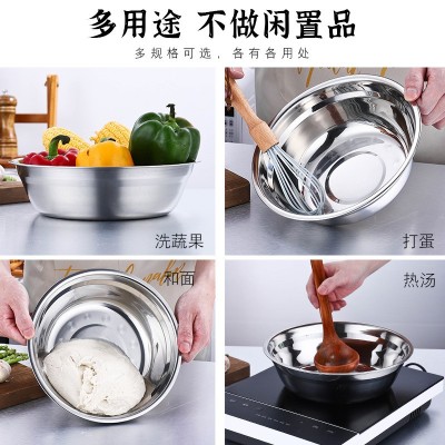 不锈钢304汤盆 加厚汤碗圆型小号铁盆家商用食堂工地饭店餐具汤碗图4