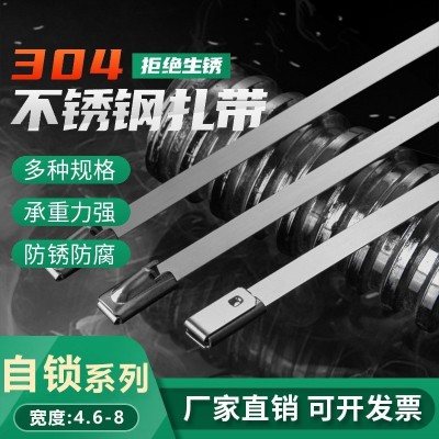 304金属自锁式船用桥架固定钢丝紧固器捆扎束缚绑扎带不锈钢扎带
