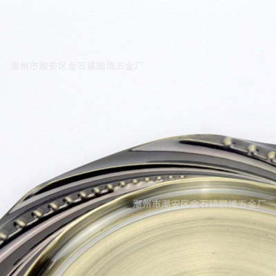 不锈钢玉叶盘 带磁镜盘 彩色水果盘托盘 花边西餐盘 厂家批发图2