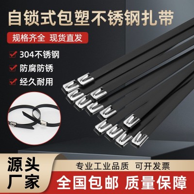 16*500包塑不锈钢扎带自锁式金属绝缘船用固定捆扎束缚绑打包X20图2