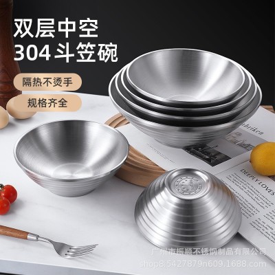 304不锈钢碗拉面碗饭泡面大碗酸奶碗面馆螺蛳粉杀猪粉大汤面碗图2