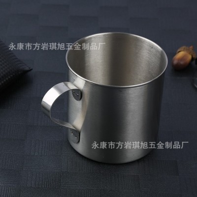 厂家直销400ml带手柄不锈钢酒杯 带手柄直身啤酒杯烈酒杯批发