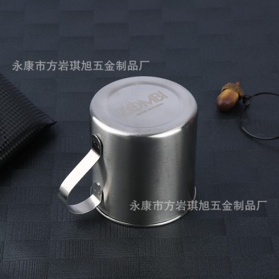 厂家直销400ml带手柄不锈钢酒杯 带手柄直身啤酒杯烈酒杯批发图4