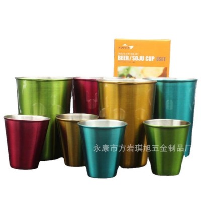 各容量颜色不锈钢酒杯图5