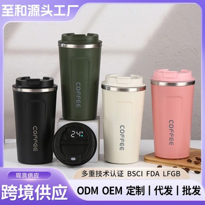 跨境不锈钢二代咖啡杯真空办公杯户外休闲车载保温水杯随手马克杯图2