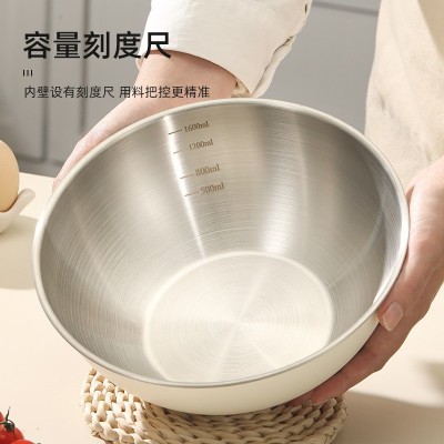 日式简约304不锈钢烘焙沙拉碗食品级料理盆家用厨房揉面盆打蛋盆图4