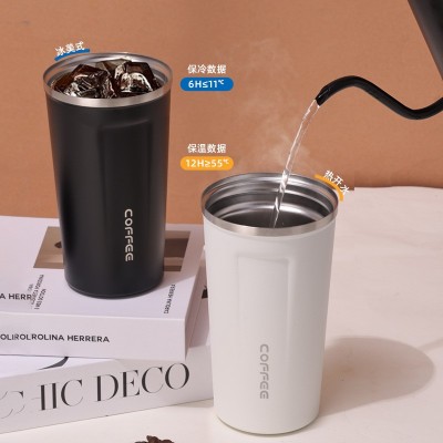 新款智能显温咖啡杯304不锈钢保温杯便携车载汽车杯礼品杯定logo图2