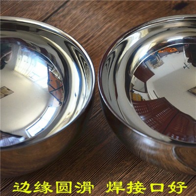 批发 隔热碗不锈钢加厚焊边碗 双层碗 幼儿园 学校食堂用品图3