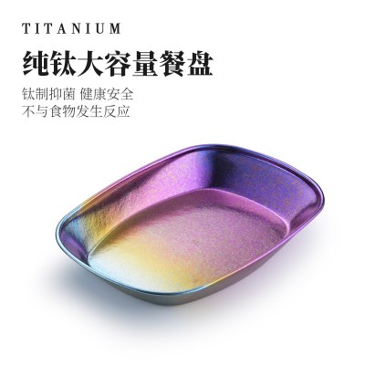 纯钛鱼盘家用果盘客厅零食盘茶几点心盘子高级水果盘家用零食碟子图2