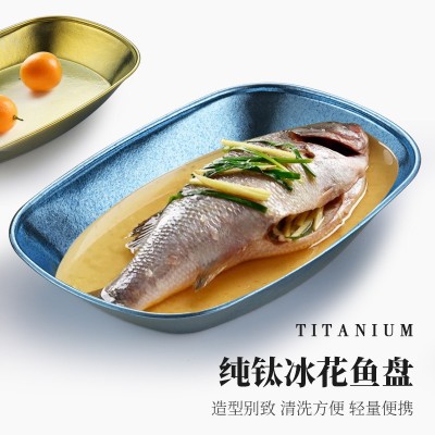 纯钛鱼盘家用果盘客厅零食盘茶几点心盘子高级水果盘家用零食碟子图3