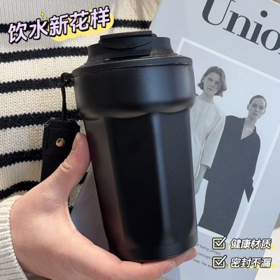 咖啡保温杯316不锈钢大容量女生高颜值随行杯八角杯学生便携水杯图2
