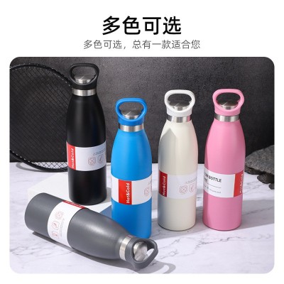 跨境便携手提双层不锈钢保温杯 大容量车载户外真空运动水壶批发图4