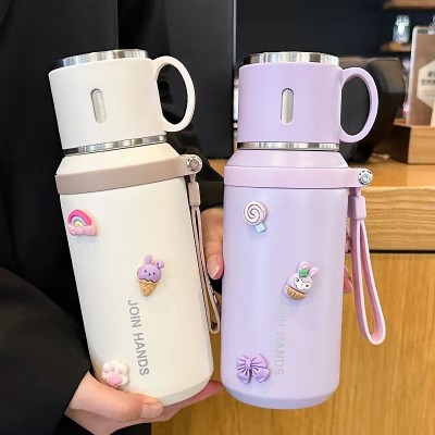 厂家直销碗盖高颜值316不锈钢保温杯便携水杯保温水壶泡茶水杯子