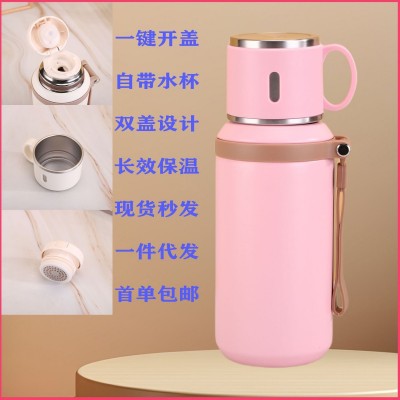 厂家直销碗盖高颜值316不锈钢保温杯便携水杯保温水壶泡茶水杯子图4