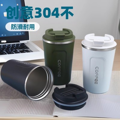 创意304不锈钢咖啡杯商务办公保温杯休闲时尚车载礼品水杯批发图2