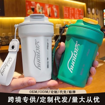 316不锈钢咖啡杯户外便携车载保温杯广告团购礼品刻字八角咖啡杯