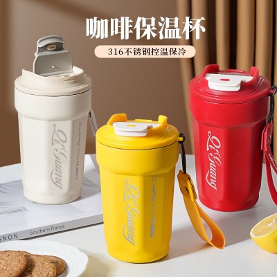 316不锈钢咖啡杯户外便携车载保温杯广告团购礼品刻字八角咖啡杯图5