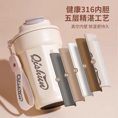 便携316不锈钢八角咖啡杯菱形保温杯家用办公车载便携啤酒可乐杯图4