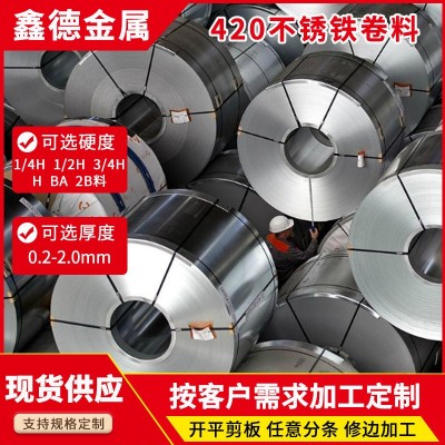 420不锈铁卷带材料加工0.2/0.25/0.3/0.35/0.4/0.5/0.6/0.7硬度