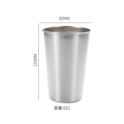 工业风不锈钢304啤酒杯不锈钢杯子logo刻字带吸管ins风冷饮随手杯图5