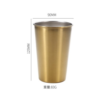 工业风不锈钢304啤酒杯不锈钢杯子logo刻字带吸管ins风冷饮随手杯图4