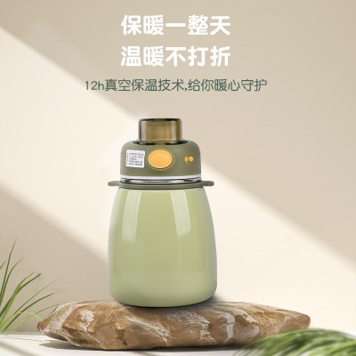新款儿童316食品级不锈钢保温杯高颜值大容量小肚杯带吸管便携水