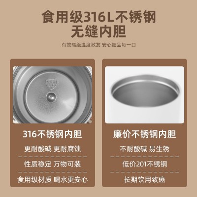 跨境新款智能温度显示咖啡杯316不锈钢保温杯高颜值商务礼品杯子图3