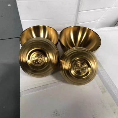 304不锈钢螺纹碗 双层儿童隔热米饭碗家用食堂汤面碗拉面碗斗笠碗图3