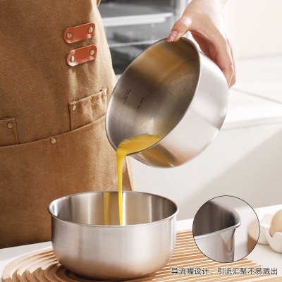 不锈钢碗304食品级家用厨房沥水盆洗菜盆沥水篮洗菜碗图3