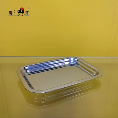 商用不锈钢镜面方盘1.5mm加厚展示盘商超货架适用多用途餐盘图2