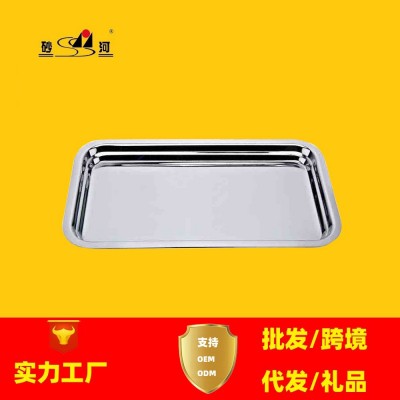 商用不锈钢镜面方盘1.5mm加厚展示盘商超货架适用多用途餐盘图4