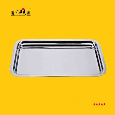 商用不锈钢镜面方盘1.5mm加厚展示盘商超货架适用多用途餐盘图3