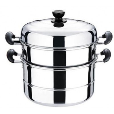 二层蒸锅 单底钢盖图5